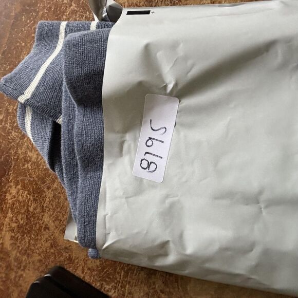 Talbots Blazer Womens Small Petite Blue White Striped Sweater Knit Nautical - Picture 10 of 10